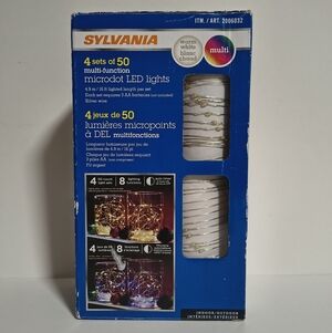 Sylvania LED Microdot String Lights Indoor Warm White or Multi Color Set of 4